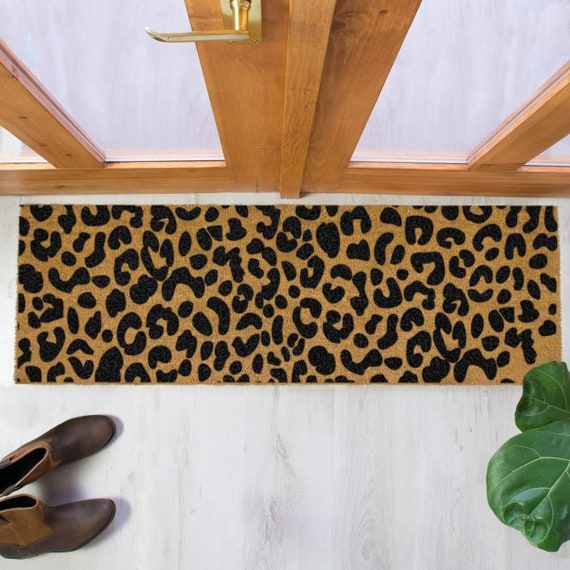 Leopard Print Double Door Mat 