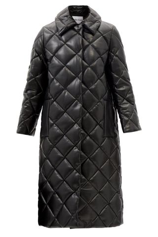 Dorothea faux leather quilted coat