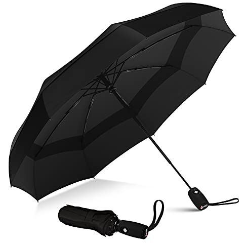 Automatic Open Close Umbrella Flashlight Handle Umbrella Safe