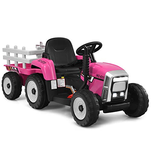HONEY JOY Ride On Tractor with Trailer