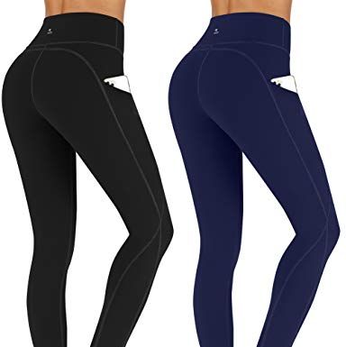 Women IUGA Workout Shorts W Pockets High Waist Compression Runnin