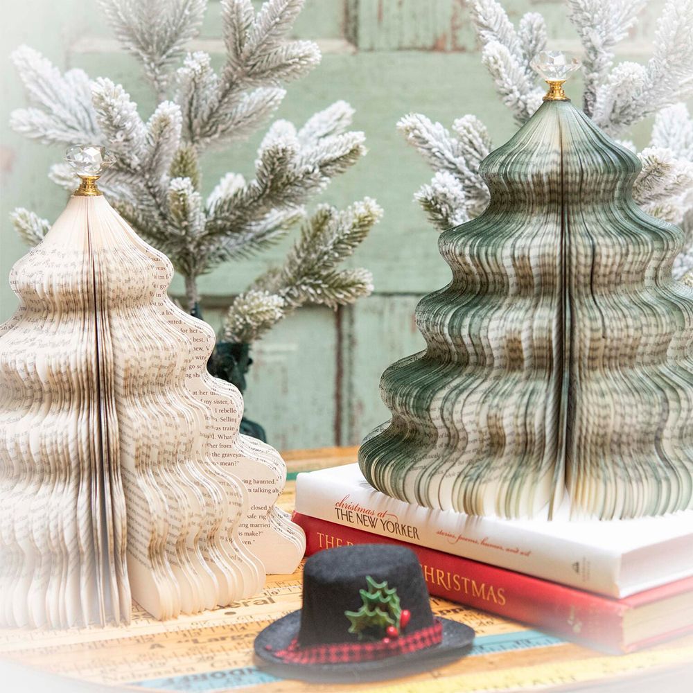 Book Page Christmas Tree