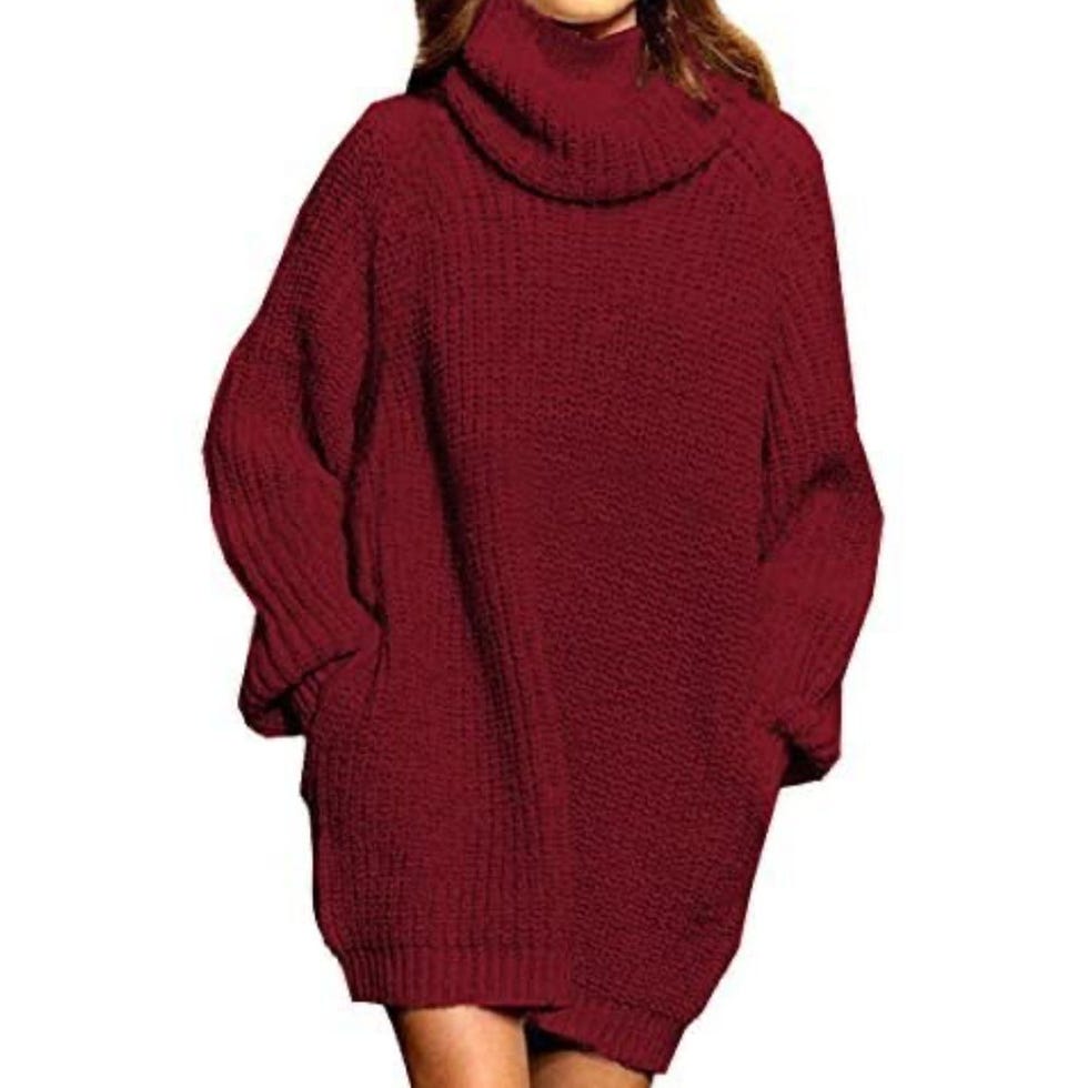 Oversize Turtleneck Sweater Dress