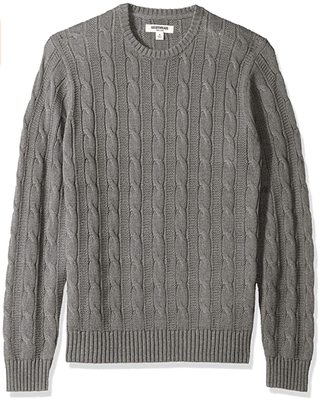 Soft Cotton Cable Stitch Crewneck Sweater