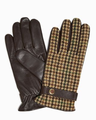 Abraham Moon Dogtooth Tweed Gloves 
