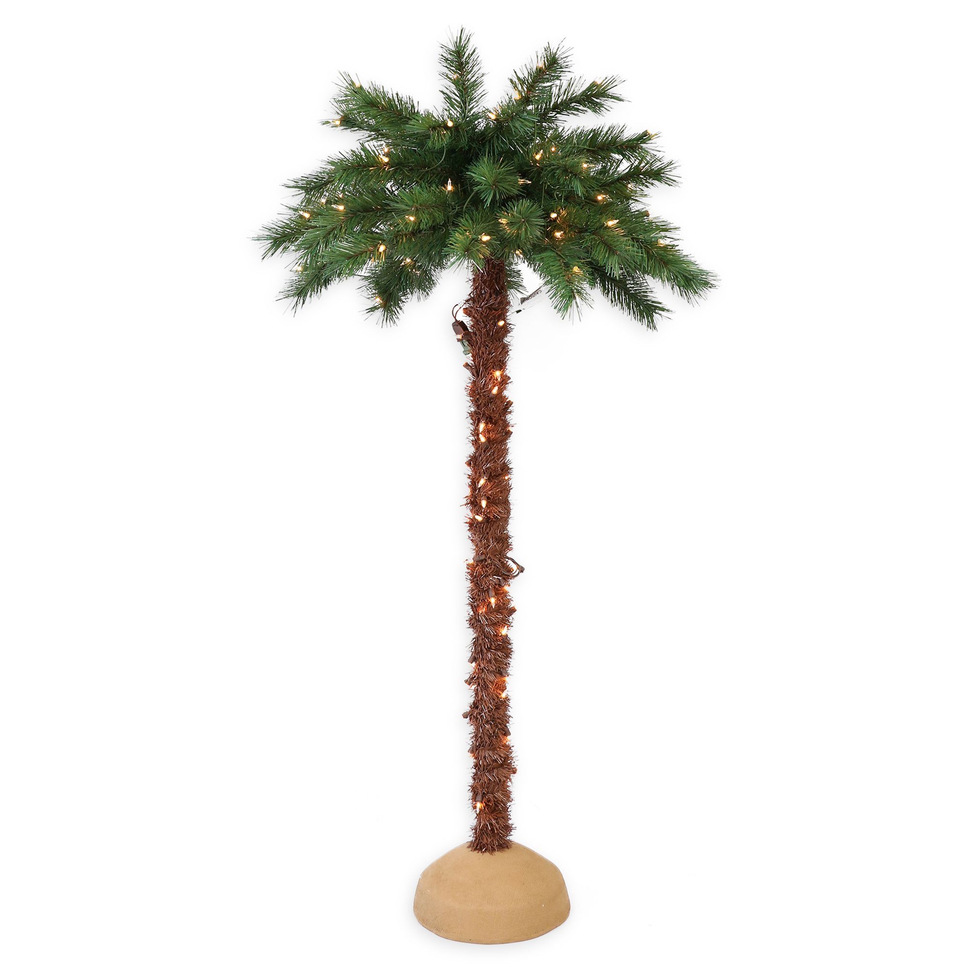 6-Foot Pre-Lit Artificial Palm Tree