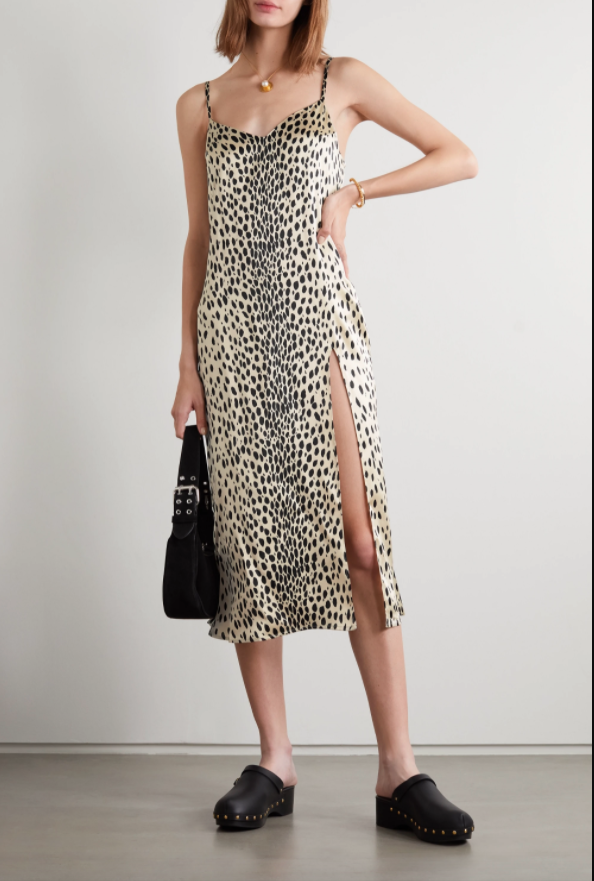 spotty slip dress