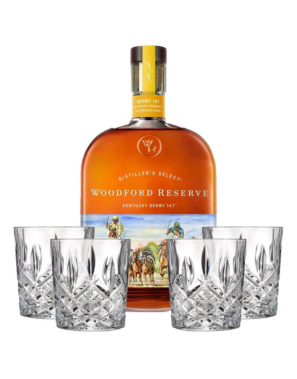 Kentucky Derby® 147 Bottle with Old Fashioned Drinking Glasses