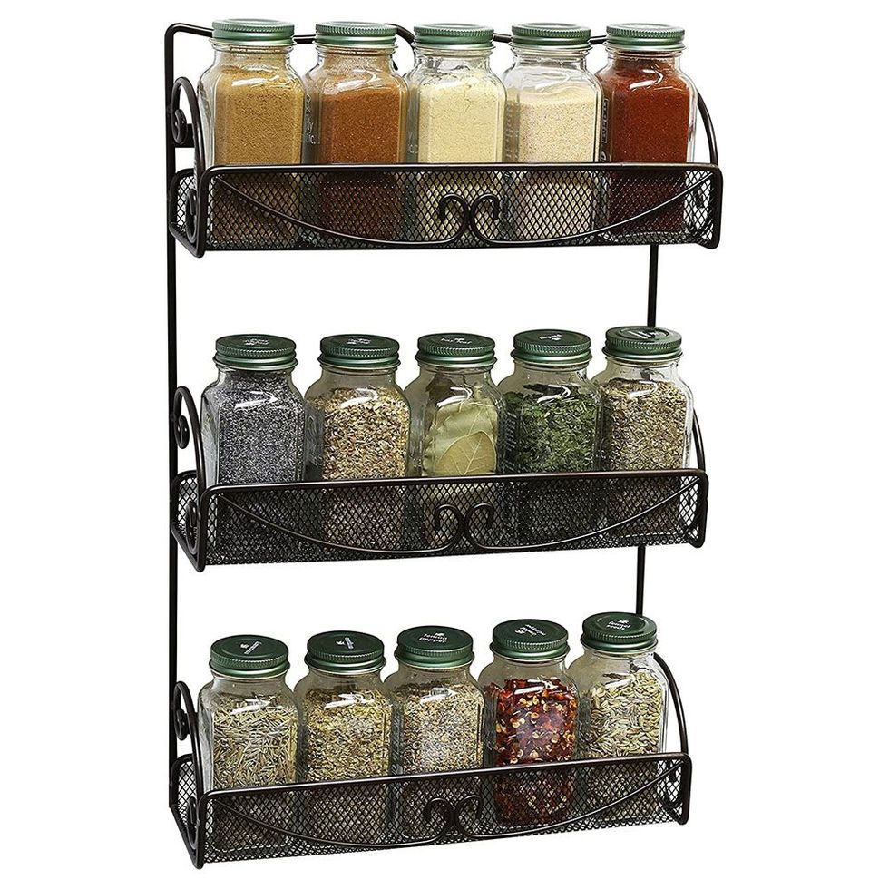 Customizable Spice Rack, Movable Shelves, Ornate Large Storage Top