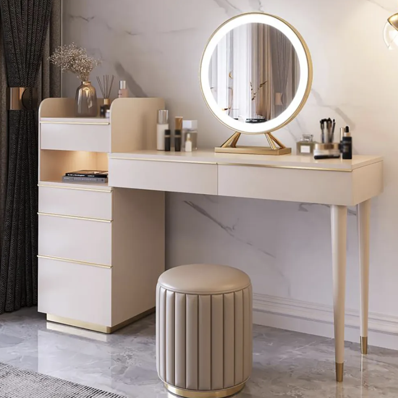 14 Best Makeup Vanities With Storage, Vanity With Mirrors And Drawers