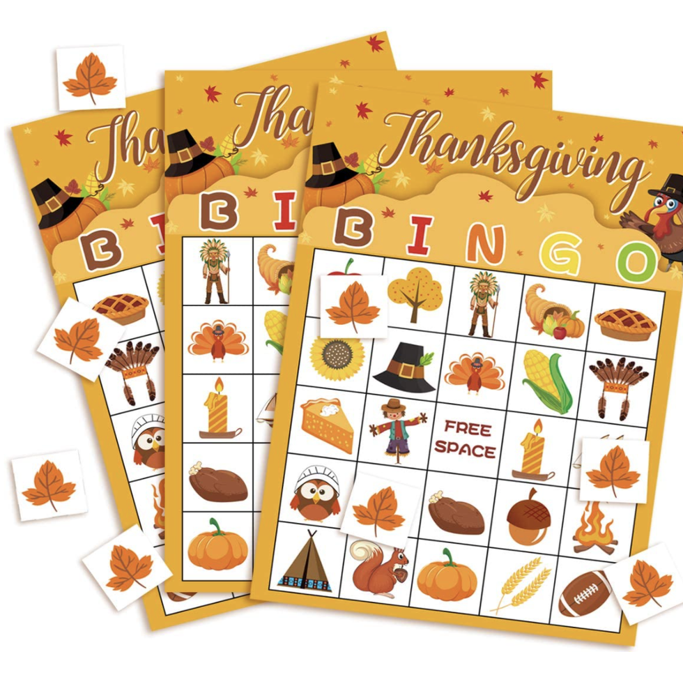3omething New Thanksgiving Games Fall Bingo Cards for Kids School Class Party Activity Supplies -24 Players