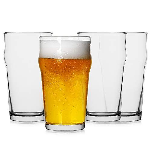 Luxu British Beer Glasses Set of 4