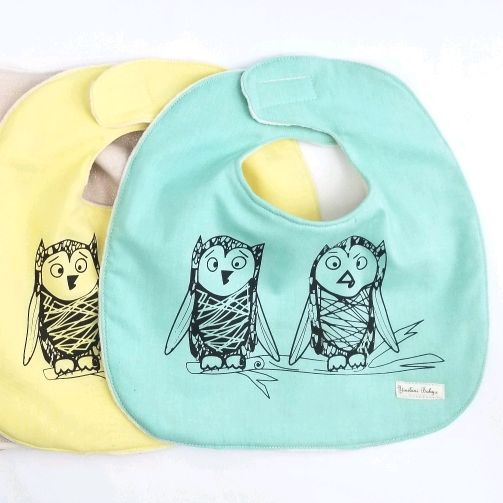 Owlets French Terry Bibs