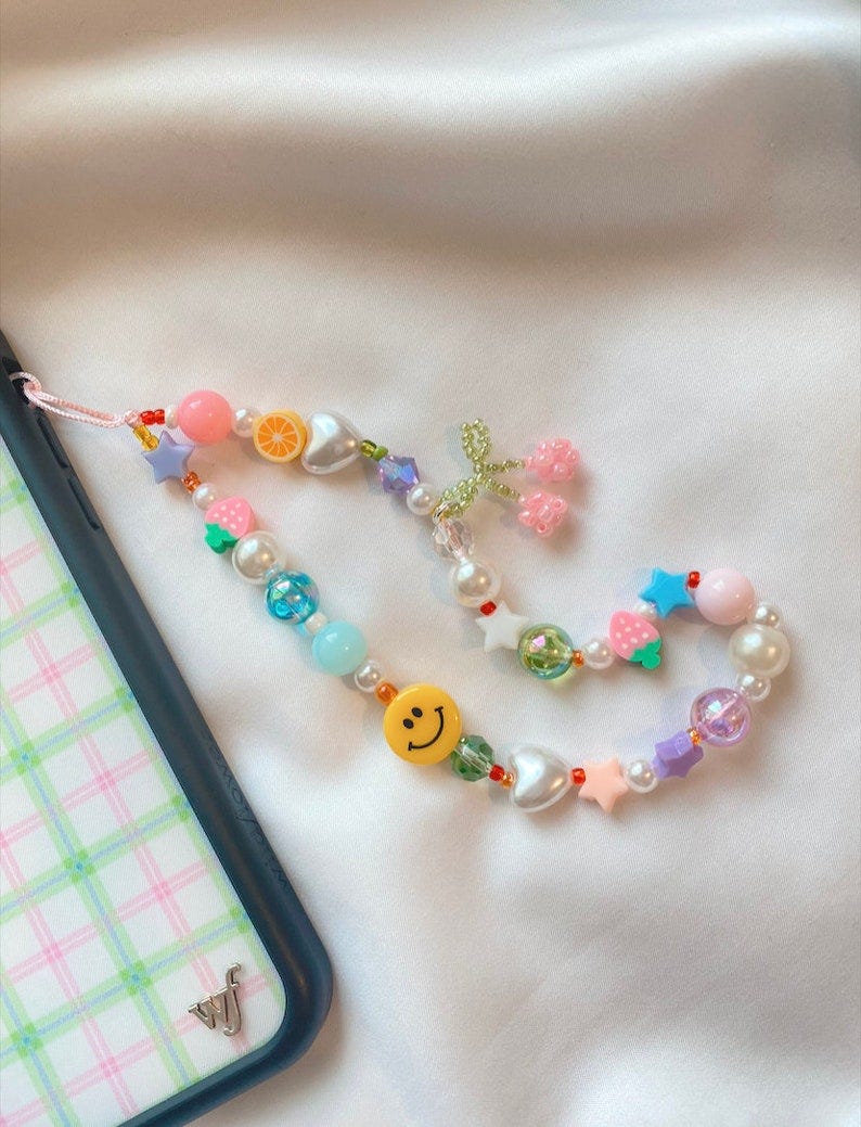 Diy Bead Phone Charm Strap Kit Customizable Personalized Gift Make