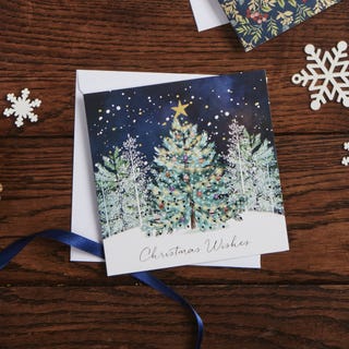 Christmas Moonlit Tree Charity Christmas Card, Macmillan Cancer Support, £4.25