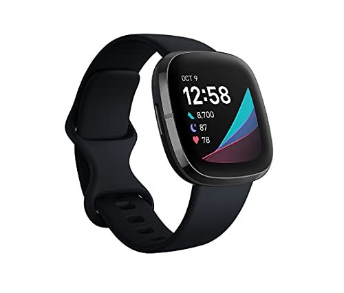 Fitbit Sense Advanced Smartwatch with Tools for Heart Health, Stress Management & Skin Temperature Trends, Carbon/Graphite Stainless Steel (15% off)