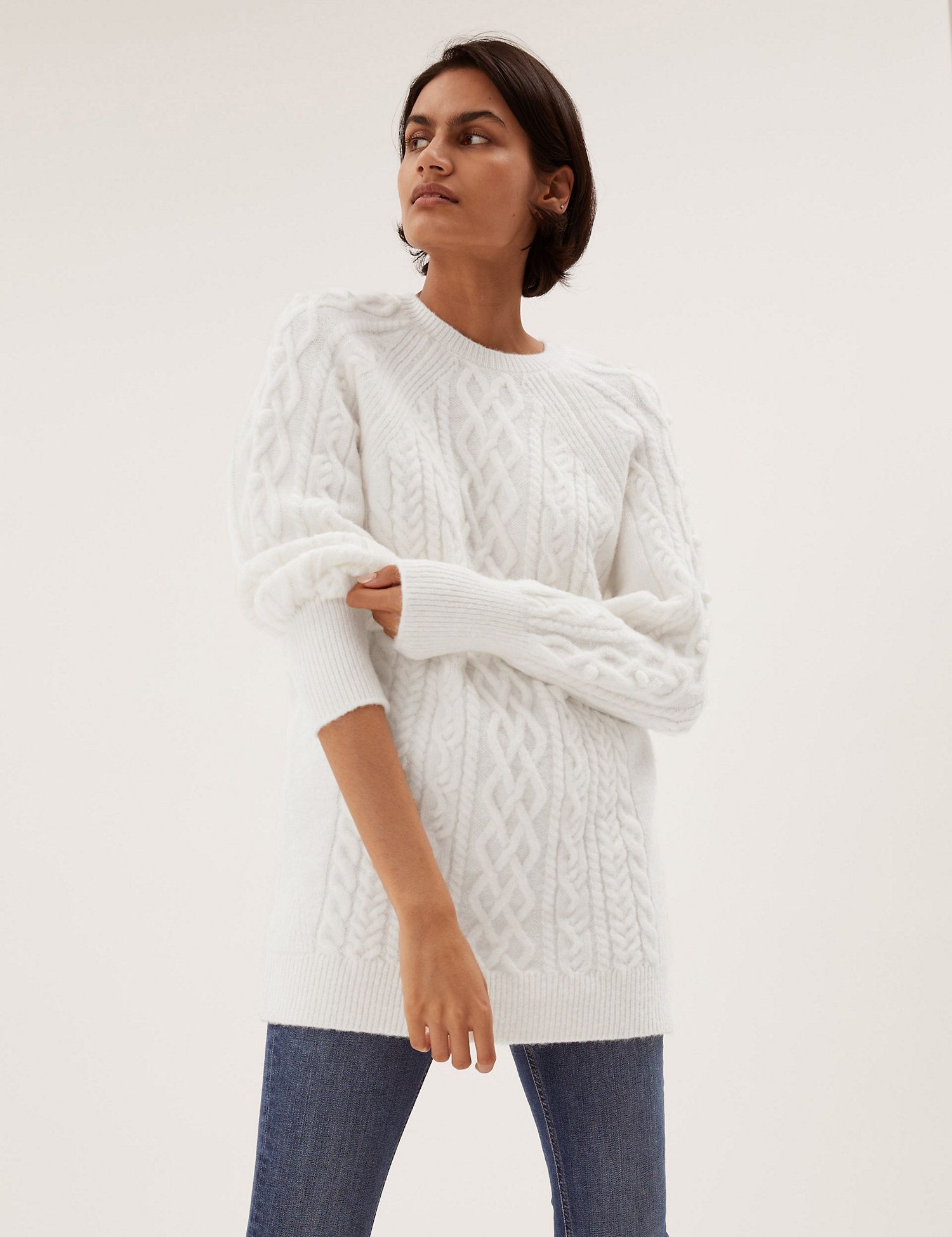 Womens Long Sleeve Sweater Mini Jumper Dress Winter Sweatshirt Pullover Top LL 