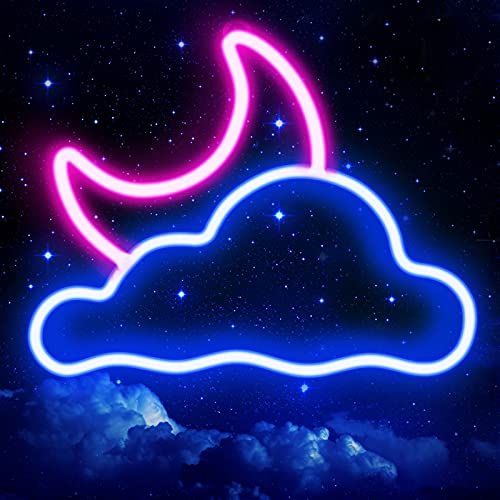 Cloud And Moon Neon Sign