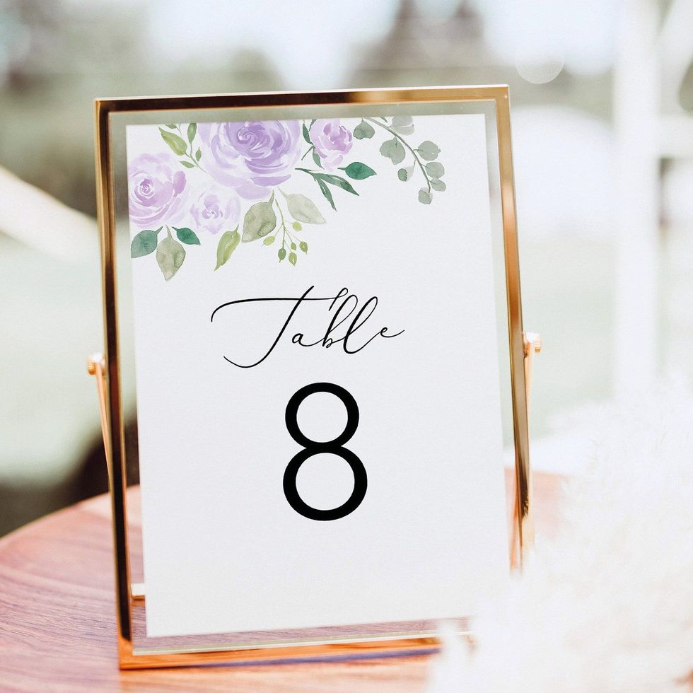 Table Number Template