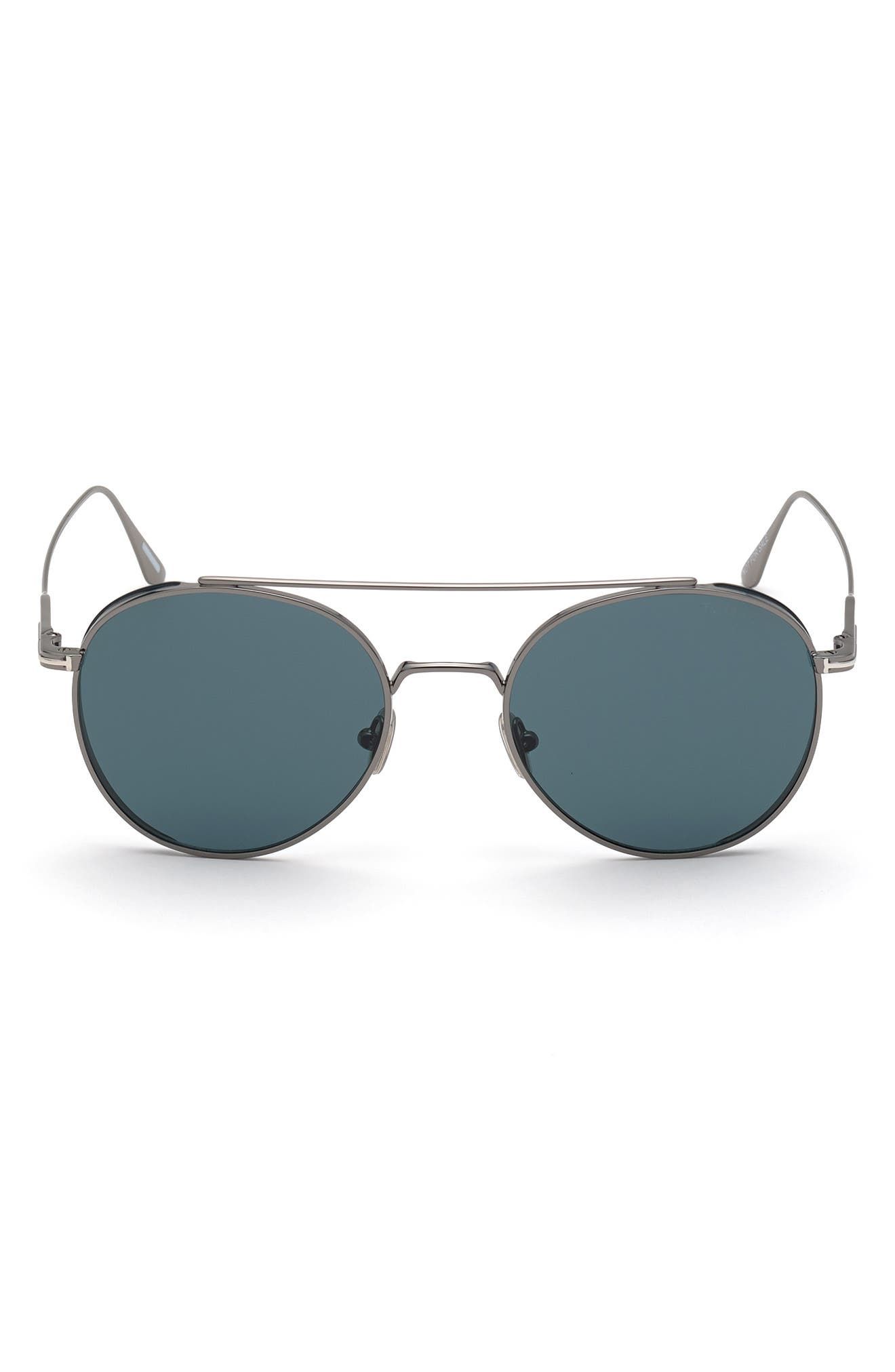 Tom Ford Declan 54mm Round Sunglasses 