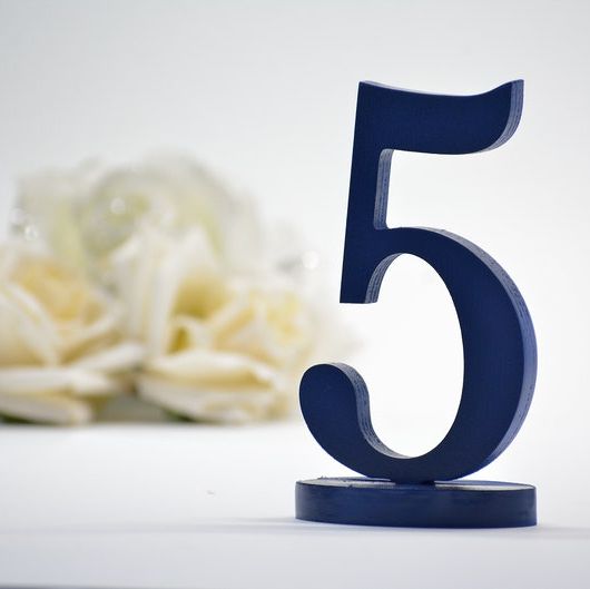 Navy Blue Table Numbers