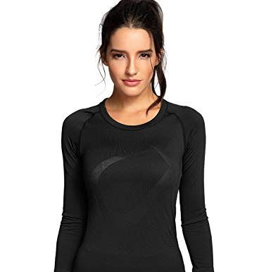CRZ YOGA Autumn Winter Womens Seamless Ribbed Workout Long Sleeve