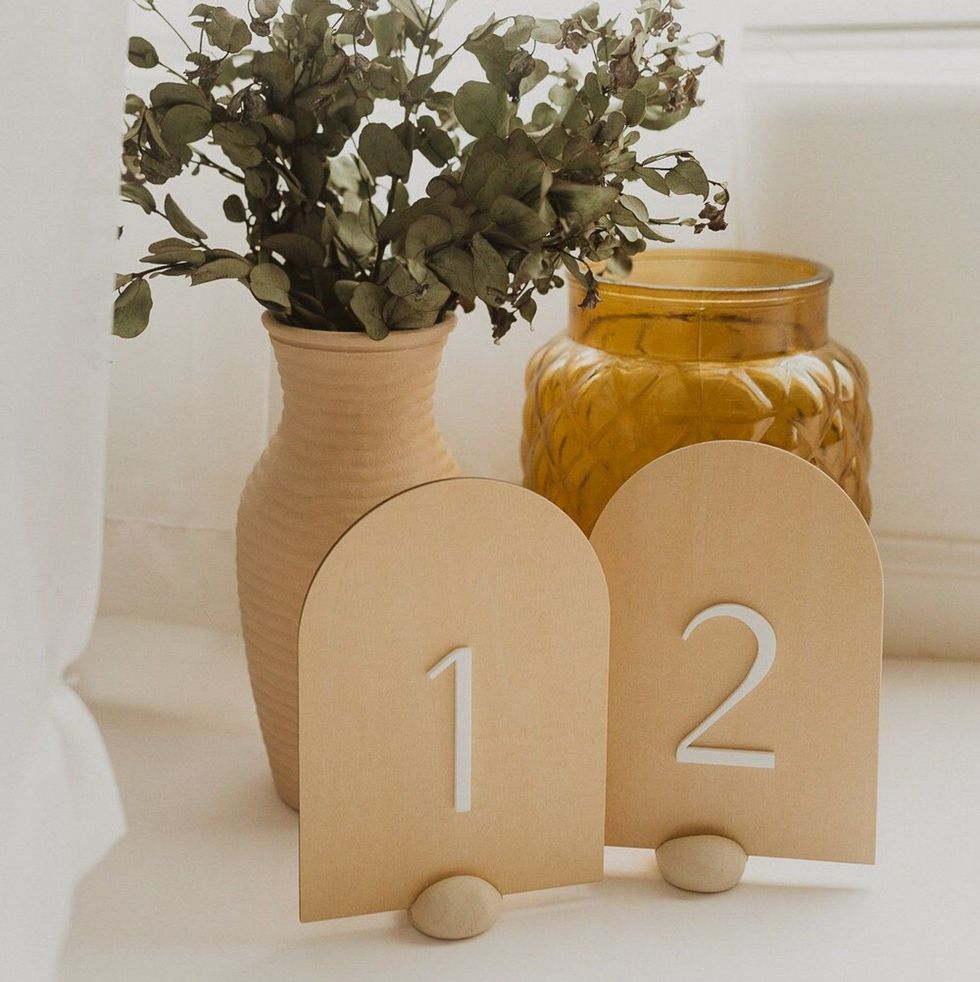 Modern Arch Table Numbers