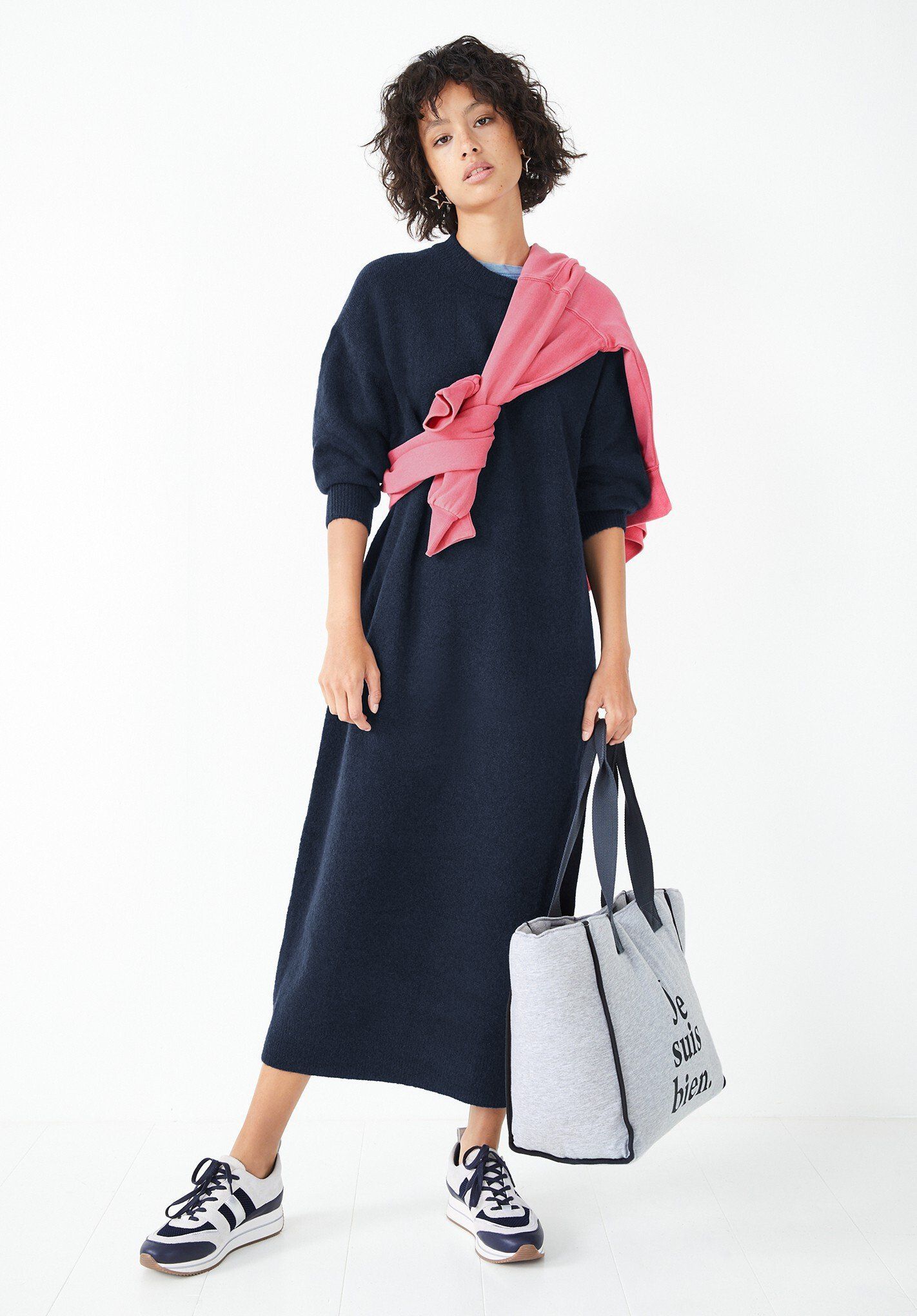 hush roll neck jumper dress