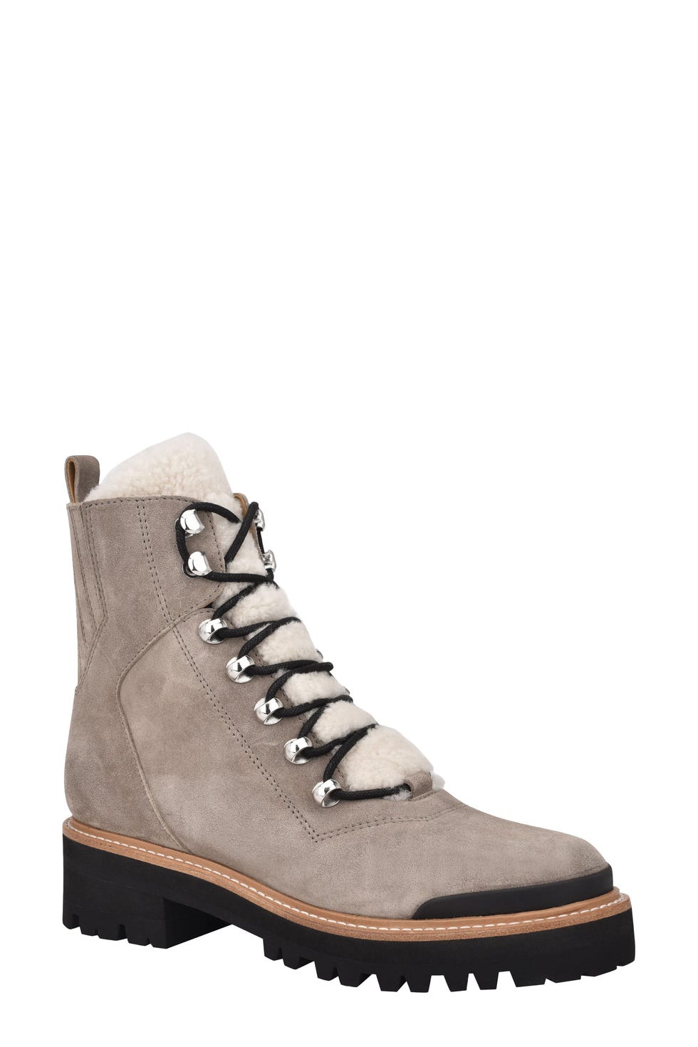 Izzie Genuine Shearling Lace-Up Boot