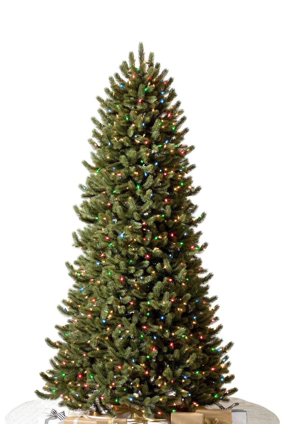 Balsam Hill Artificial LED Light Vermont White Spruce Narrow Tree
