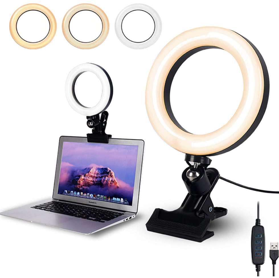 6.3-Inch Selfie Ring Light with Clamp Mount 