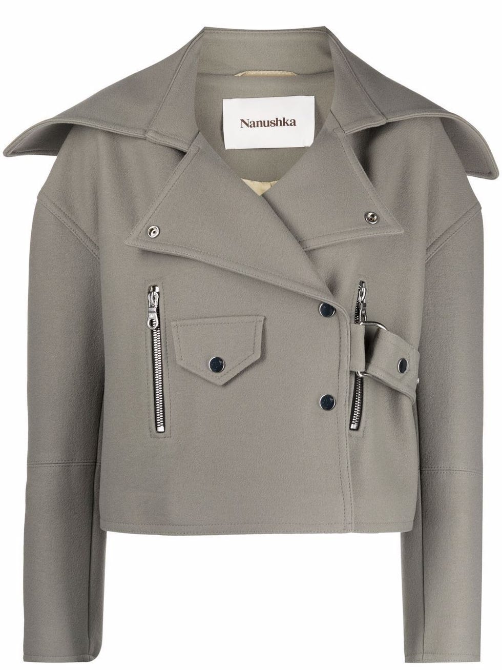 Ado side-buckle biker jacket