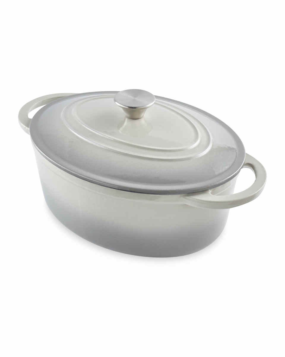 Oval Cast Iron Casserole Dish - ALDI UK