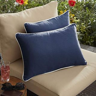 Indoor Outdoor Sunbrella Lumbar Pillows 