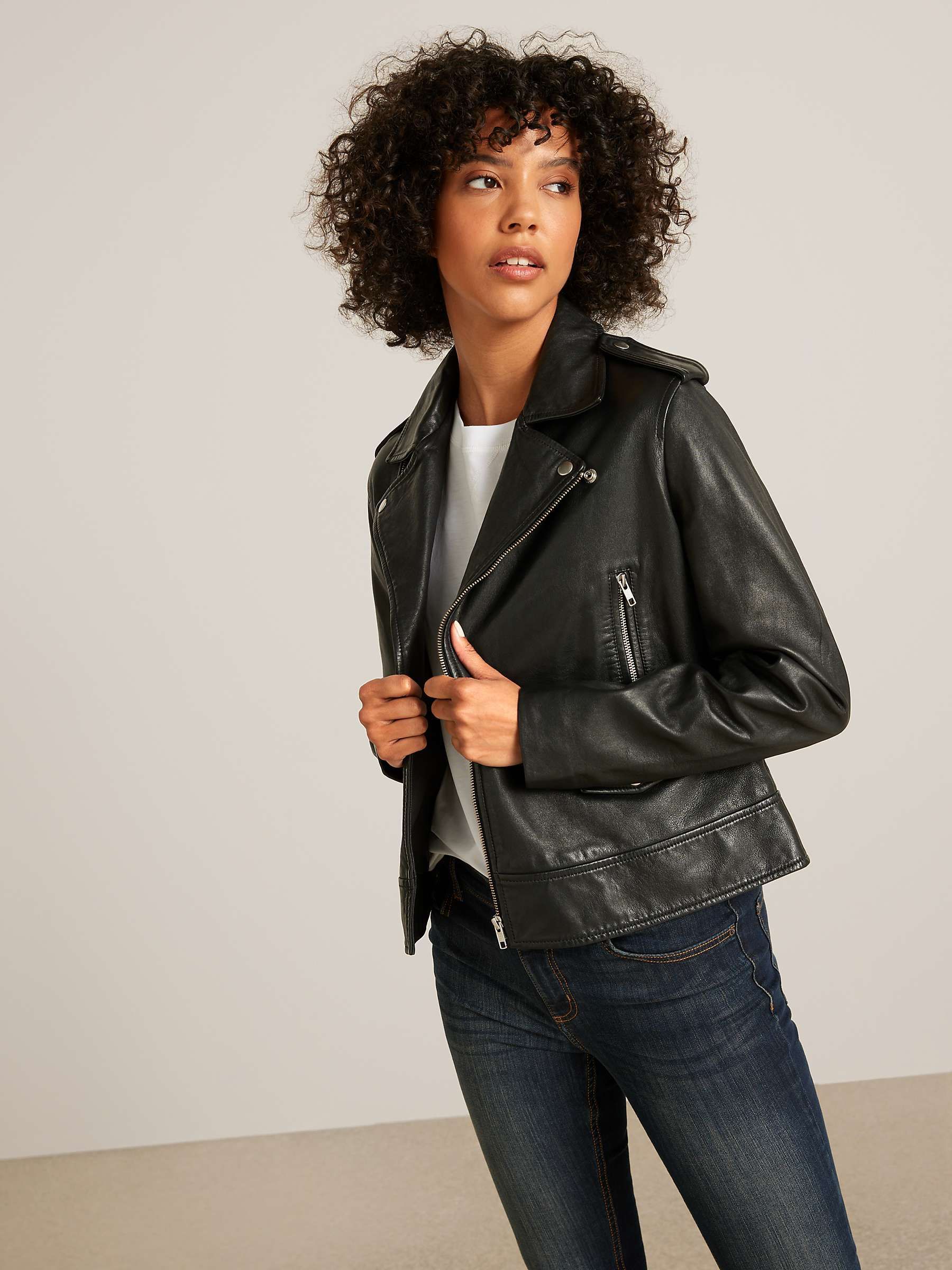 Women's Biker jacket Leather look Beige UK 6 