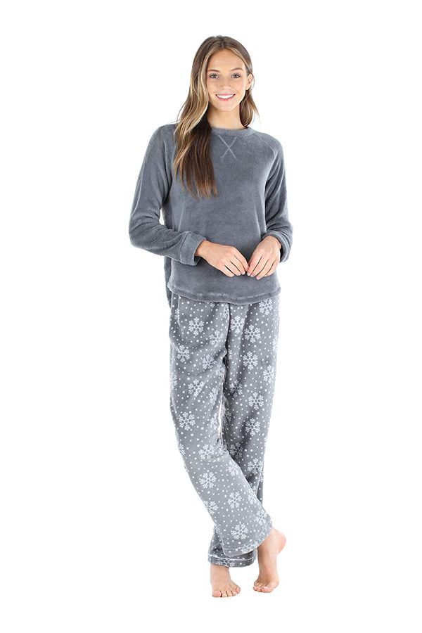 Women's Snowflake Long Sleeve Pajama Top