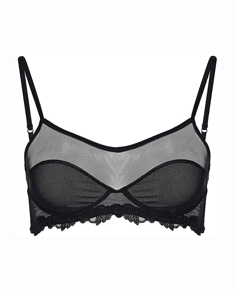 Buy Treasure Chest Woman Isa Corset Look Eyelash Lace Bra - Bra