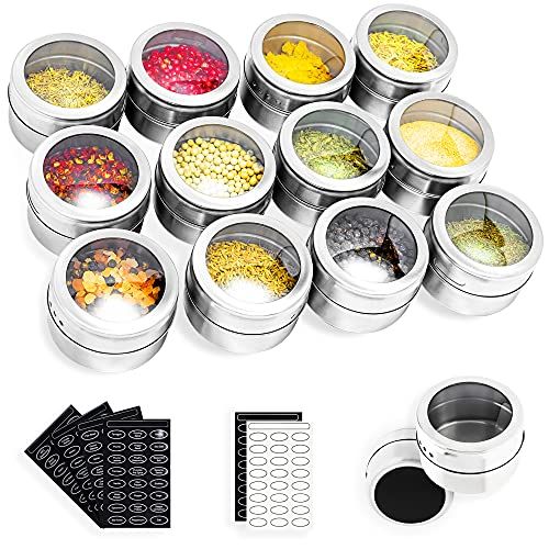 Stainless Steel Magnetic Spice Jars