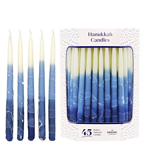 Hand-Decorated Hanukkah Candles