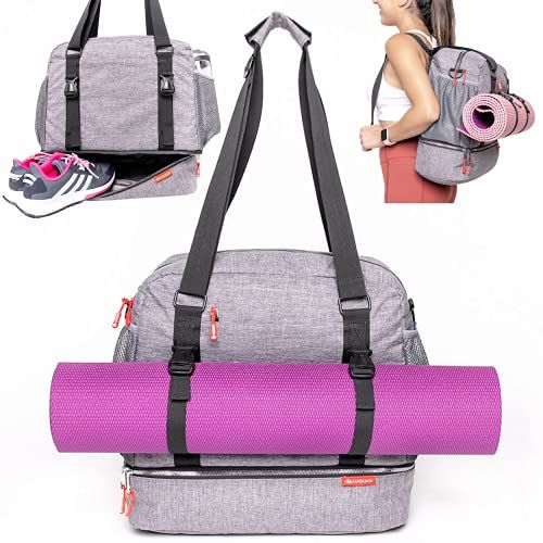 Herwey Multi‑function Yoga Mat Bag Gym Backpack Large Capacity