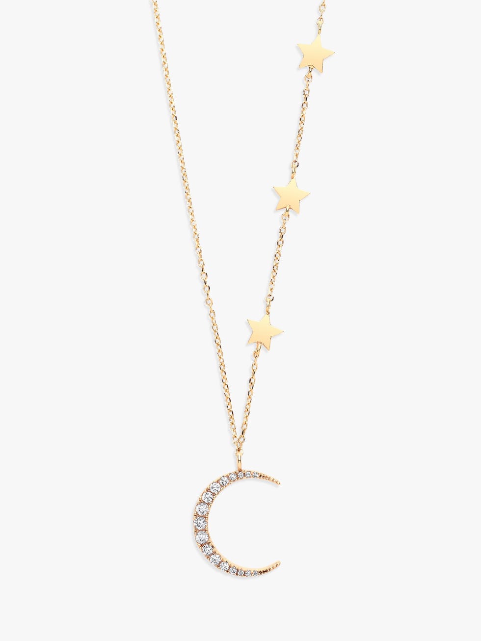 Estella Bartlett Statement Moon and Stars Pendant Necklace, G