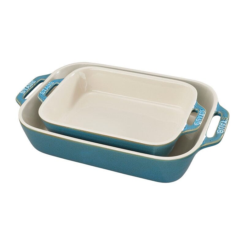 Ceramic 2-Piece Rectangular Baking Dish Set