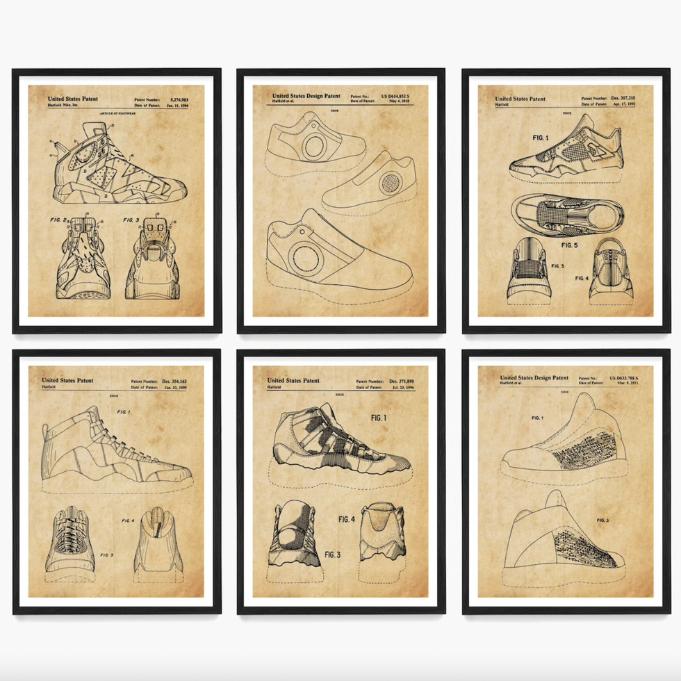 Basketball Shoe Patent Poster Basketball Shoe Patent Poster