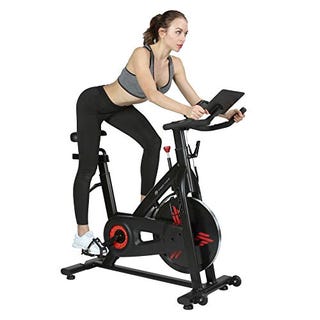 Finer Form Indoor Exercise Bike with 35 Lb Flywheel Belt-Driven Stationary Bike - Tablet iPad Holder, LCD Monitor, Cadence Reading, and SPD Compatible Pedals Finer Form Indoor Exercise Bike with 35 Lb Flywheel Belt-Driven Stationary Bike - Tablet iPad Holder, LCD Monitor, Cadence Reading, and SPD Compatible Pedals