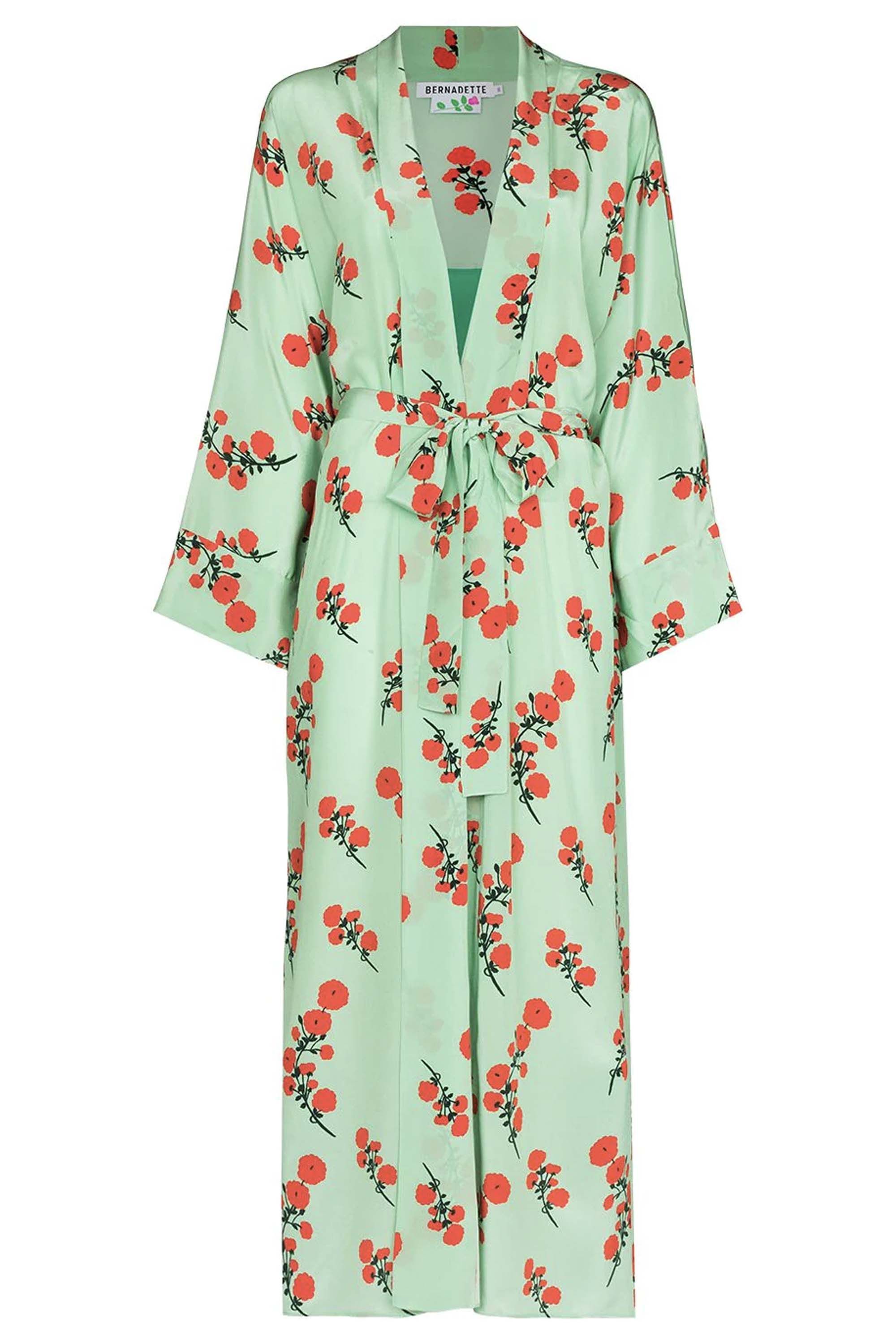 silk patterned dressing gown