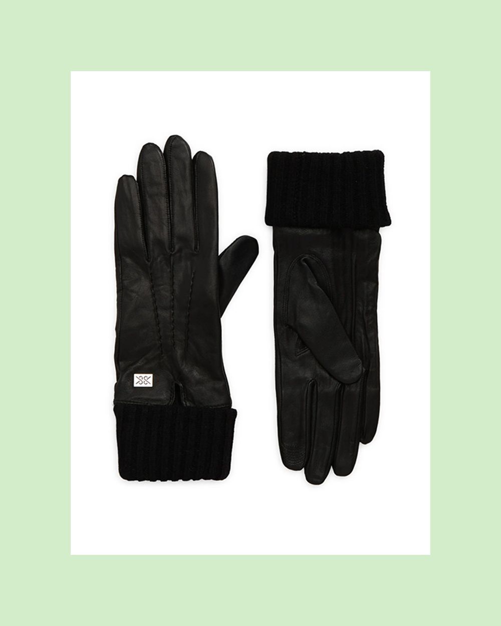 Carmel Knit Cuff Leather Gloves