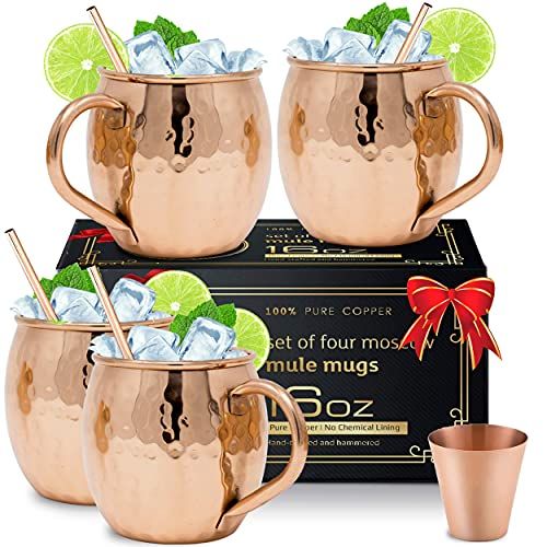 Moscow Mule Copper Mugs - Set of 4