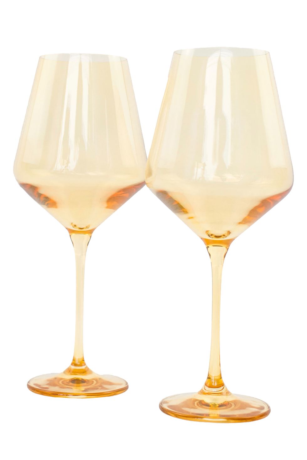Colored Glass Set of 2 Wineglasses