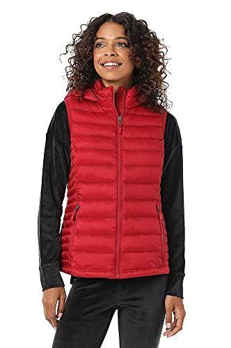 red puffer vest womens