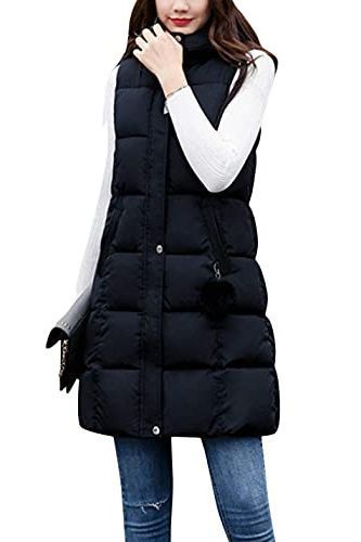 Long down puffer outlet vest